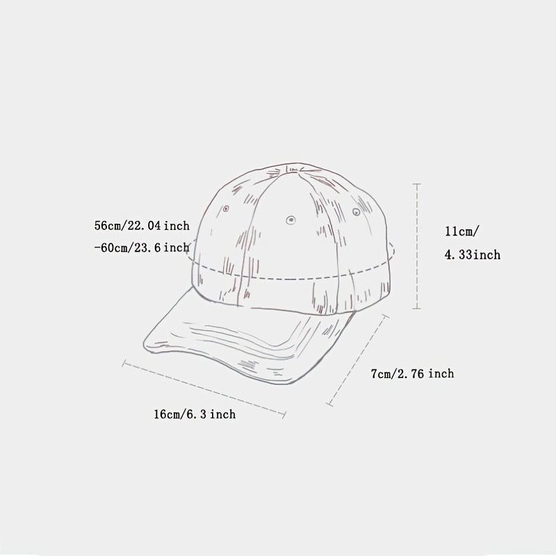 Embroidered Baseball Cap All Seasons Peaked Cap