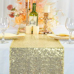 Golden Sequin Table Cover Christmas Party Wedding Decoration