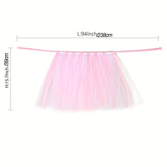 1st Birthday High Chair Skirt Banner & Tutu Decoration
