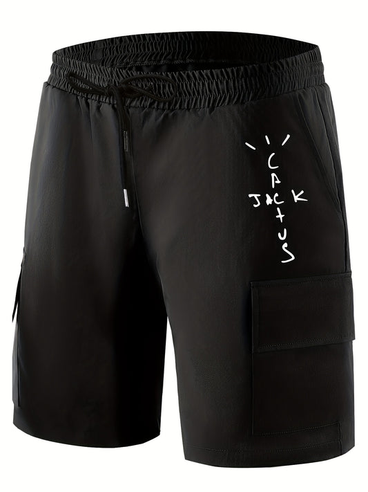 Men's Casual Waist Drawstring Cargo Shorts