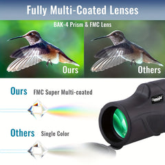HD12X50 Monocular Telescope For Adults & Kids