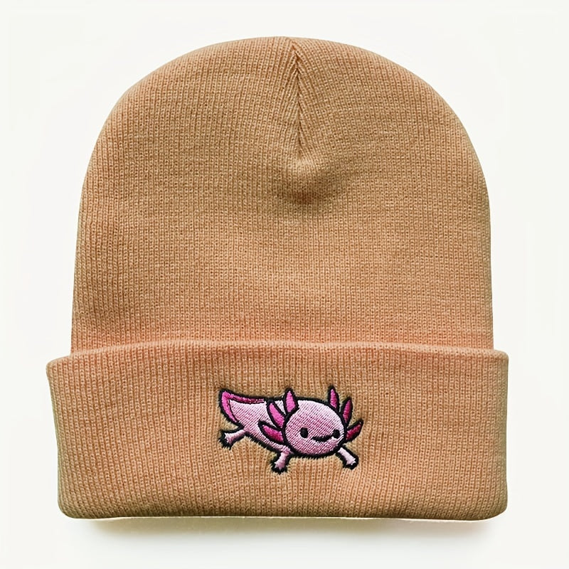 Cartoon Dinosaur Knitted Beanie for Outdoor Sports