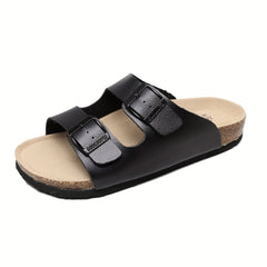 Men's Open Toe Slip On Strap Slides Non slip Sandals
