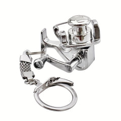 Metal Fishing Reel Keychain for Men - Perfect Gift for Fishermen