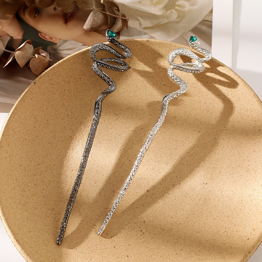 Vintage Metal Snake Hairpin Animal Hairpin Alloy Hair Pin Chignon Hair Accessori