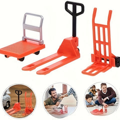 Forklift Model with Cart Plastic Toy Red