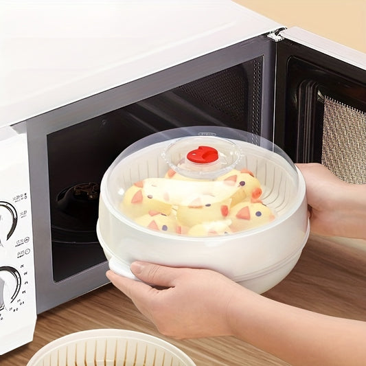 1pc Microwave Steamer Plastic Cooker For Kitchen Gadgets