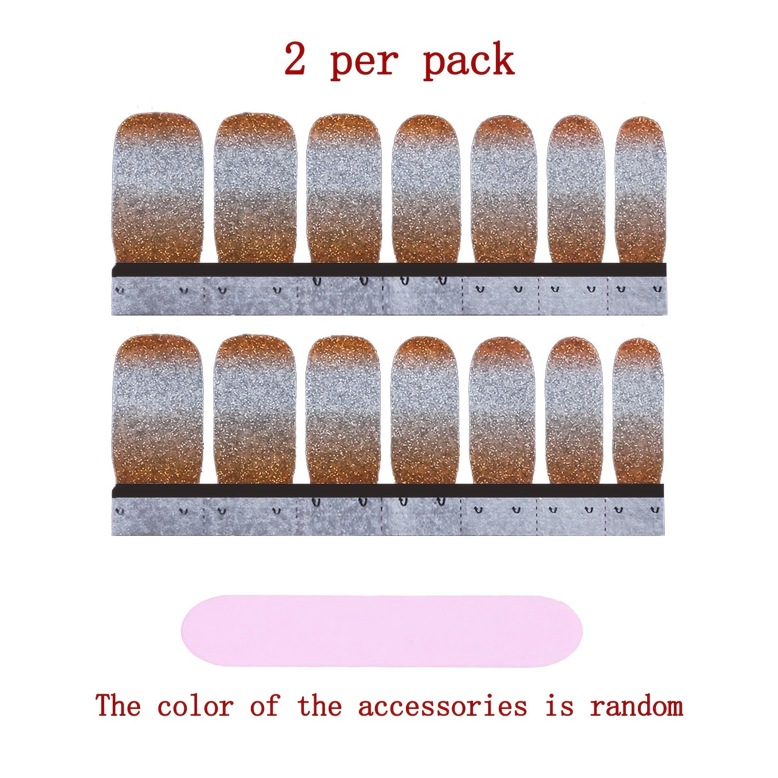 Gradient Glitter Nail Powder Vinyls Nail Stencil Set