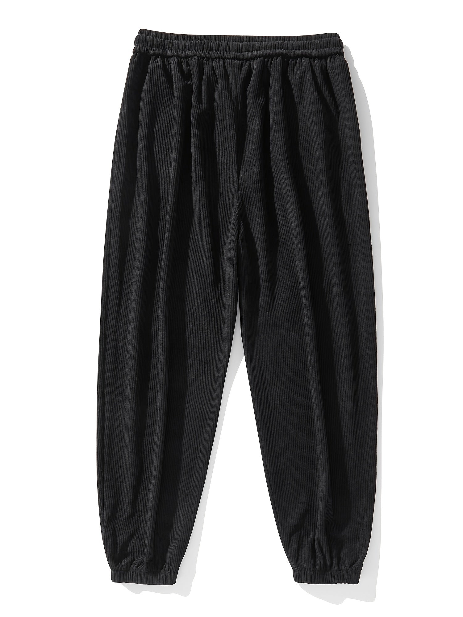 Men's Tapered Corduroy Joggers Drawstring Sweatpants