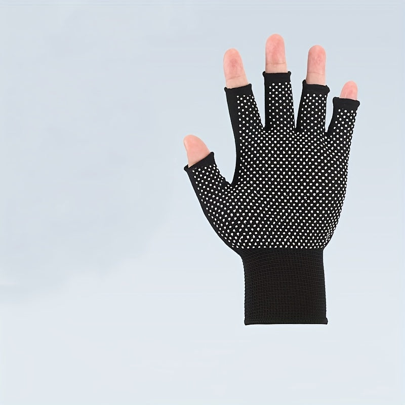 Anti Slip Half Finger Gloves for Outdoor Activities - 1 Pair