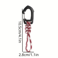 Braided Rope Keychain Key Holder Carabiner Clips Camping Hook