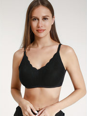 Women's Soft Lace Wireless Push Up Bra