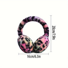 Leopard Print Ear Warmer Windproof Winter Hand Wash Holiday Theme