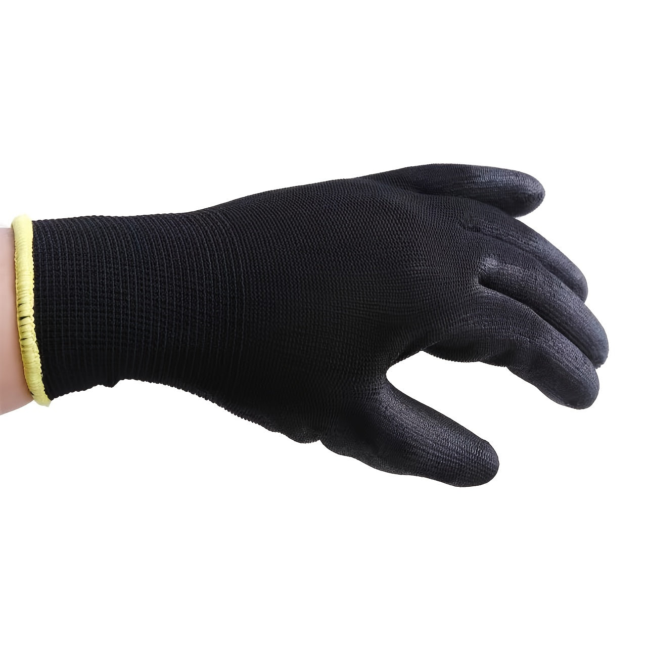 12pairs Nylon PU Full Palm Coated Work Gloves Picking Gardening