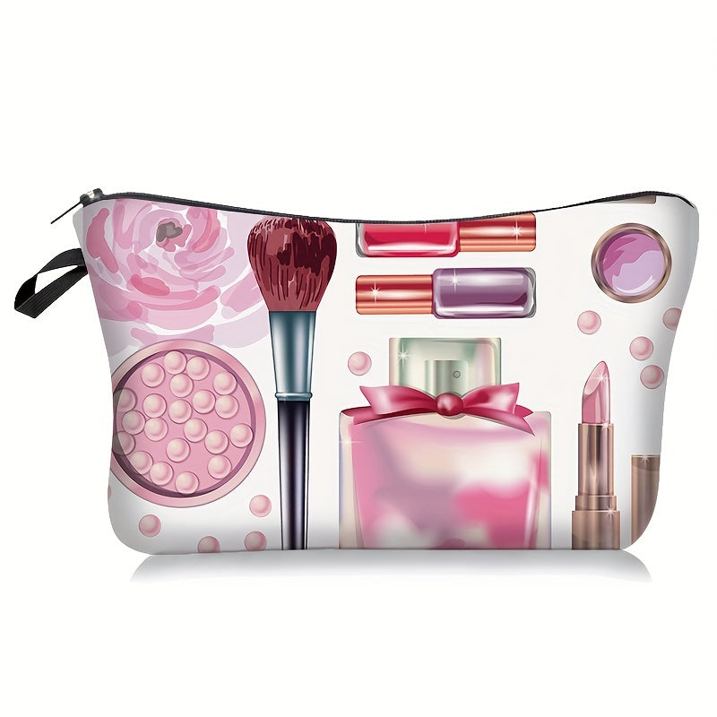 Chic Makeup Print Cosmetic Pouch Lightweight Travel Organizer