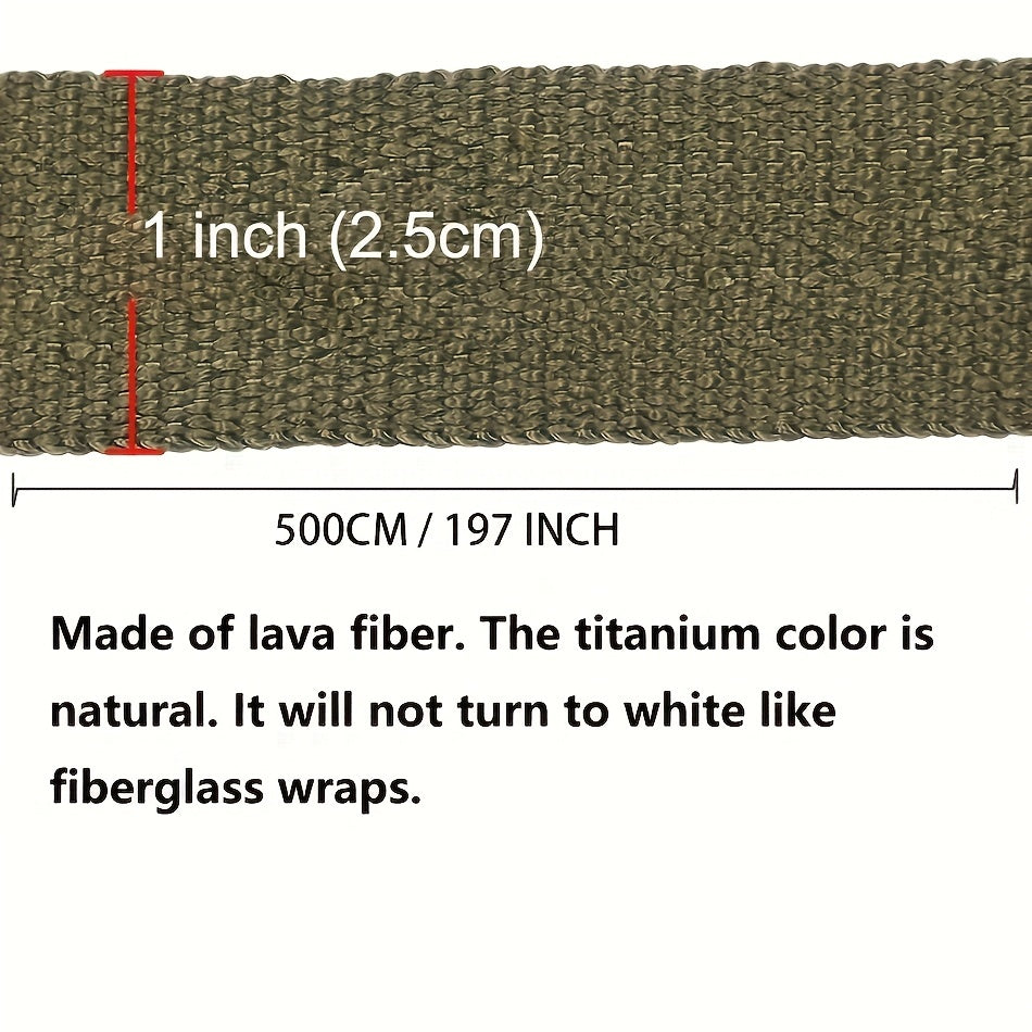 2 X 197'' Titanium Exhaust Heat Wrap Roll Shield Motorcycle with Fiberglass Tape