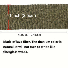 2 X 197'' Titanium Exhaust Heat Wrap Roll Shield Motorcycle with Fiberglass Tape