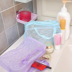 Floral Translucent Toiletry Bag Travel Storage