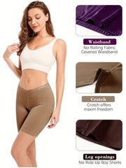 3pcs Seamless Boyshort Panties Soft & Comfortable Stretch Panties