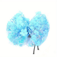 Sequin Mesh Bowknot Sash Belt Lace Up Wax Rope Waist Belt