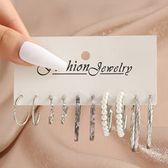 9 Styles Heart Butterfly Geometric Earrings Set Women's Jewelry