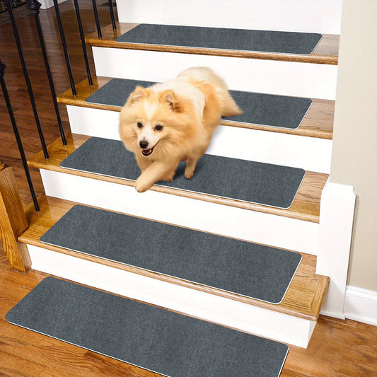 15pcs Stair Treads Non Slip Indoor Carpet Runners For Wood Steps