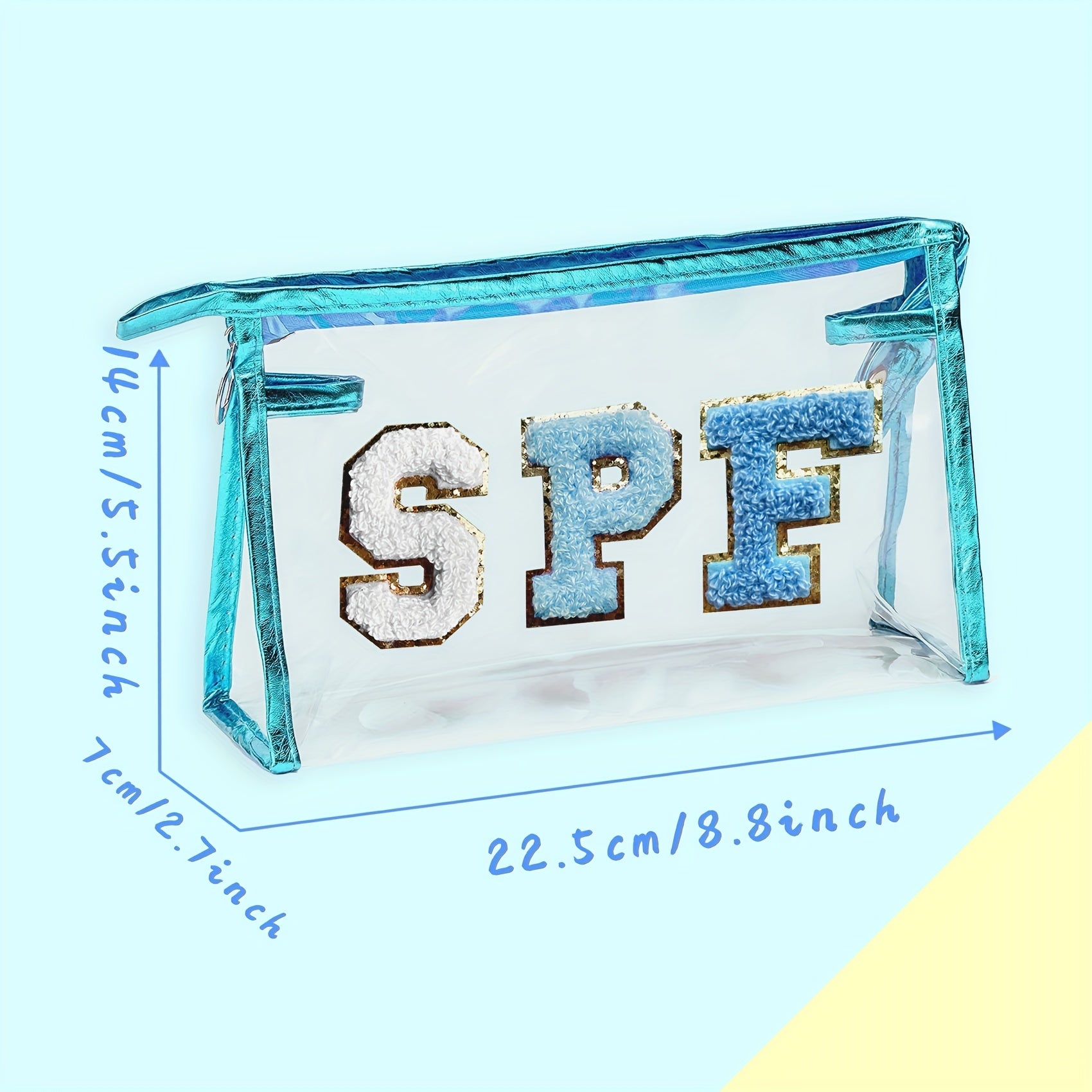 Clear SPF SUN Sunscreen Bag Makeup Cosmetic Pouch Organizer Women Girls