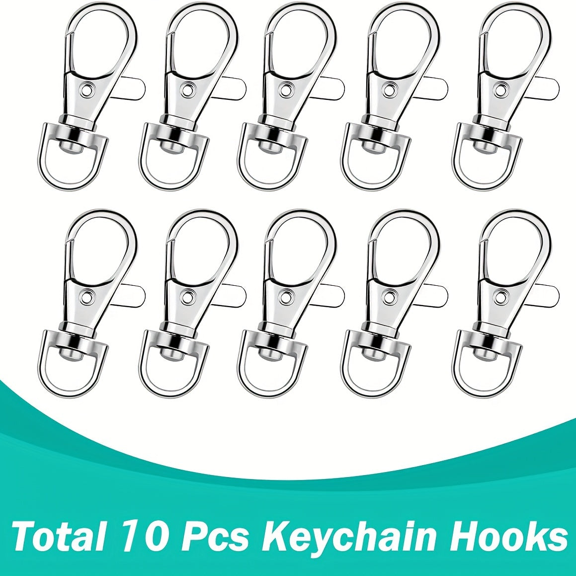20Pcs Metal Swivel Snap Hook Key Rings for Keychain Making Crafts