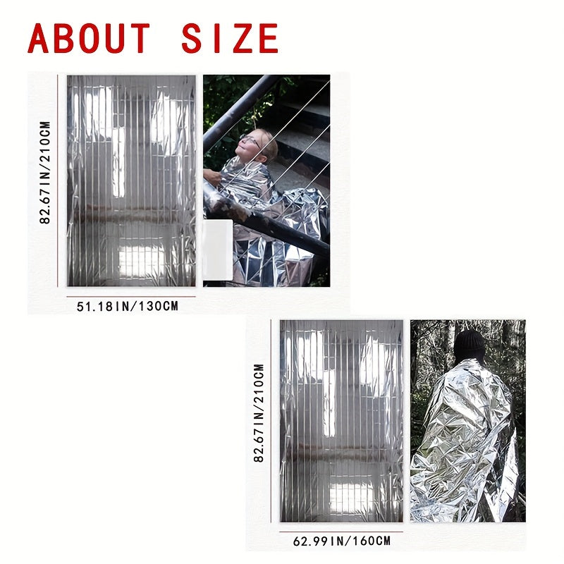 10pcs Survival Thermal Blanket for Camping Emergency