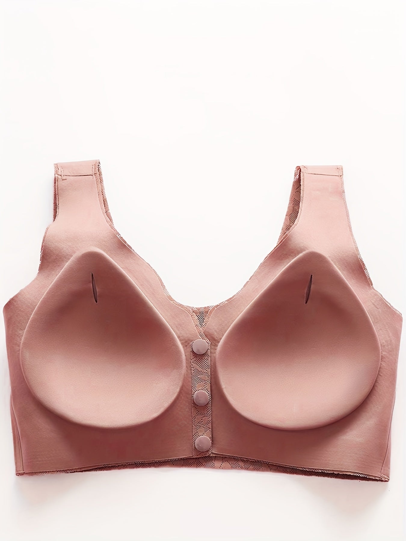 Lace Wireless Bra Front Buckle Comfy & Breathable Women's Lingerie