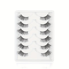 6 Pairs C Curling Fluffy False Eyelashes Elongated Eye End Charming Eyelashes