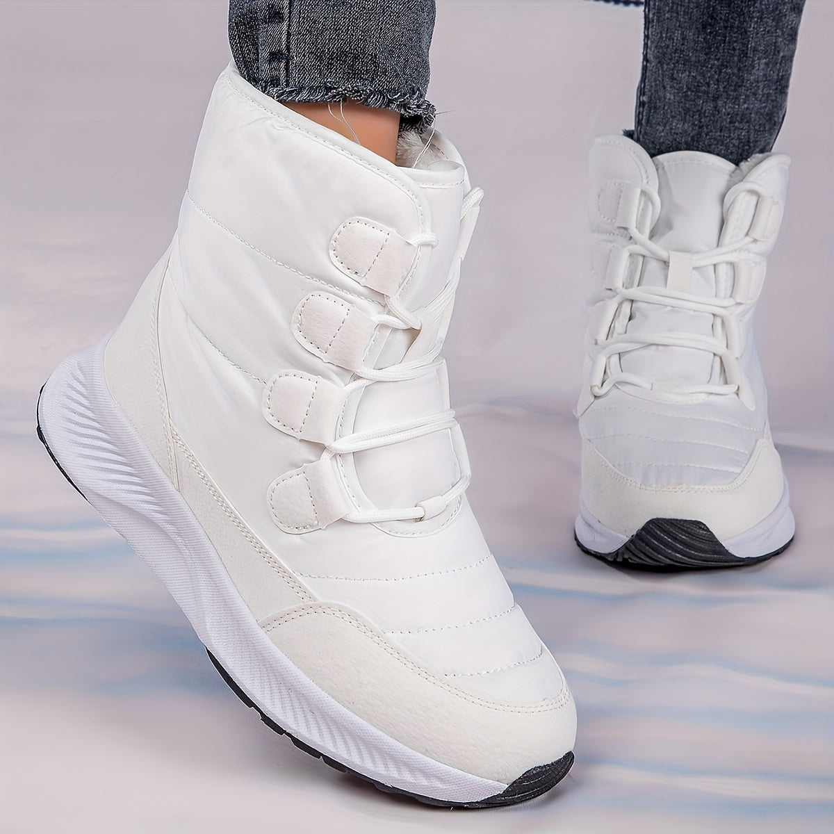 Women's Waterproof Snow Boots Comfortable Winter Warm High Top Outdoor Boots