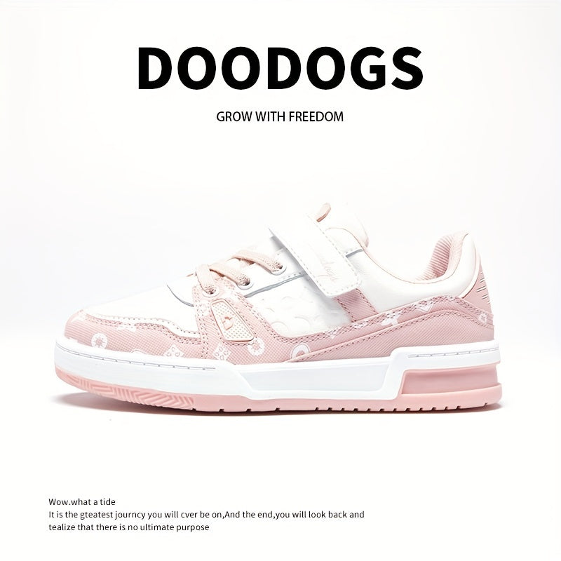 DOODOGS Girl's Street Style Skate Shoes Soft Sole Sneakers