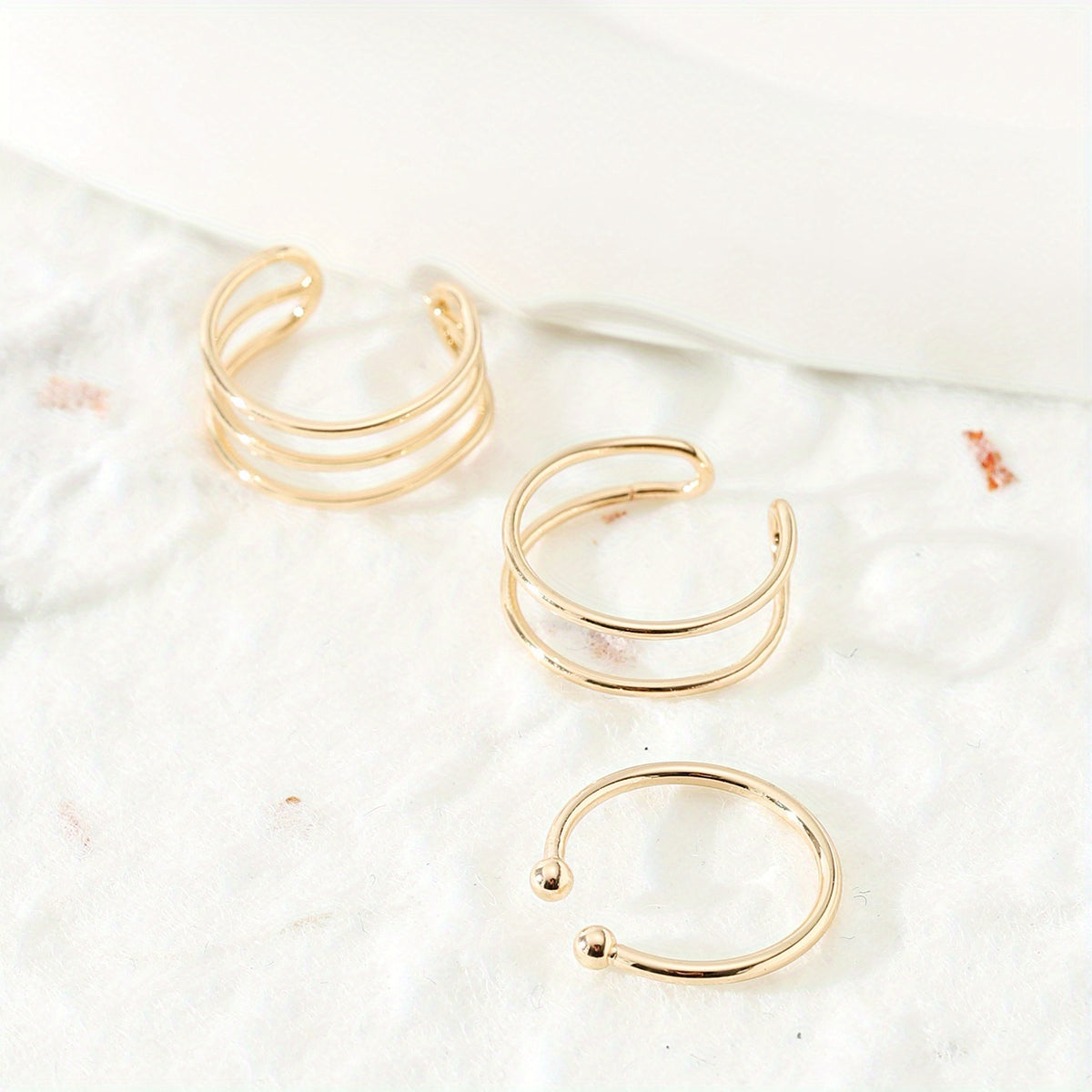 3 Pcs Metal Toe Ring Set for Ladies