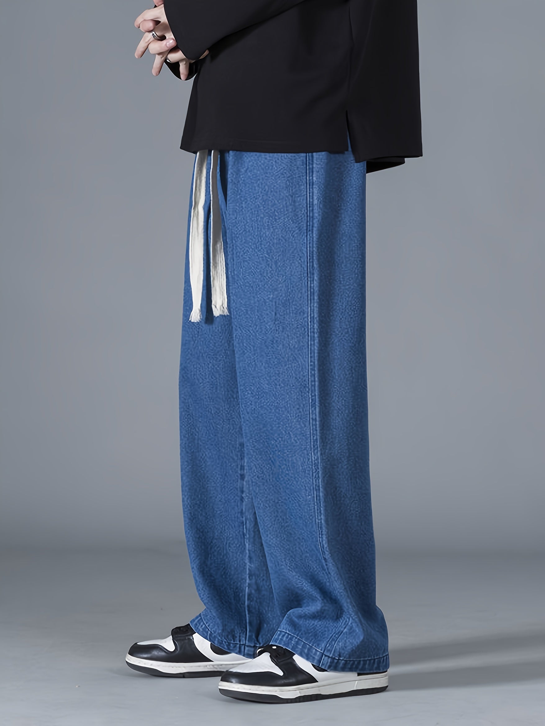 Men's Loose Fit Cotton Jeans for Spring Summer