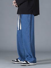 Men's Loose Fit Cotton Jeans for Spring Summer
