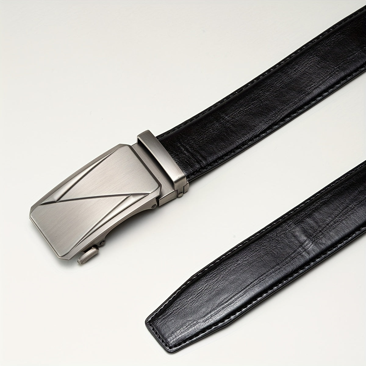Men's Alloy Automatic Buckle PU Belt Uniform Accessory Belt