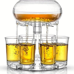 Shot Glass Dispenser And Glass Shot Cups Set for Home Bar Accessories