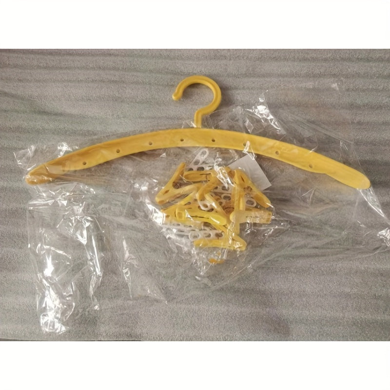 8-Clamp Plastic Hanger for Underwear and Socks