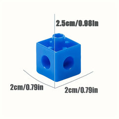 Colorful Cubes Building Blocks Set Educational Math Learning Aid