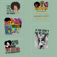 Cartoon Letter Dark Girls Iron On Sticker Decals DIY Clothing T Shirt