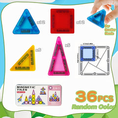 Mini Magnetic Building Blocks Set with Iron Box for Easy Portability