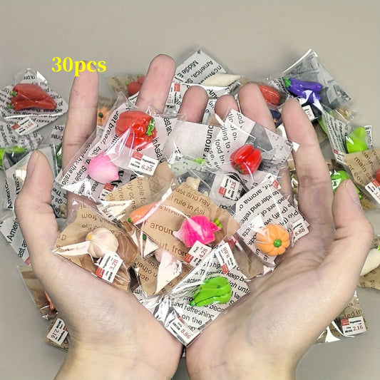 30pcs Vegetable Model Simulation Toy Set Farm Sandbox Game Accessories