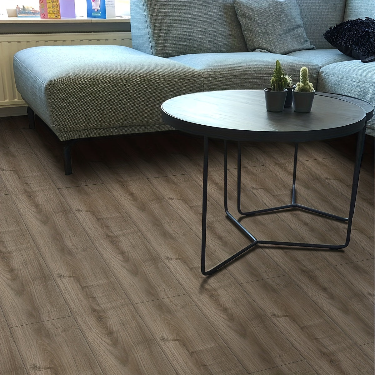 Wood Grain Pattern Floor Decals Waterproof Non-slip Stickers