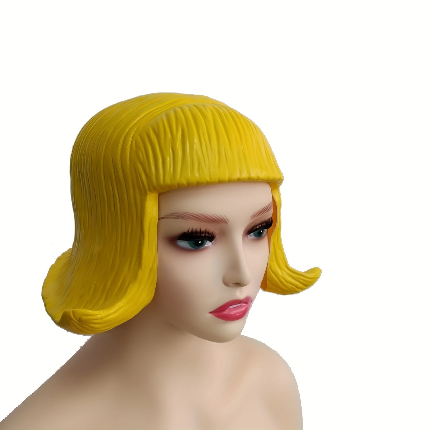 Blonde Short Bob Wig Synthetic Hair Natural Layers Full Coverage Party Costume