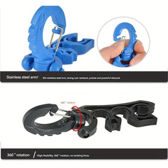 Diving Spare Secondary Head Fixed Clamp BC Low Pressure Pipe Clamp Hose Hook