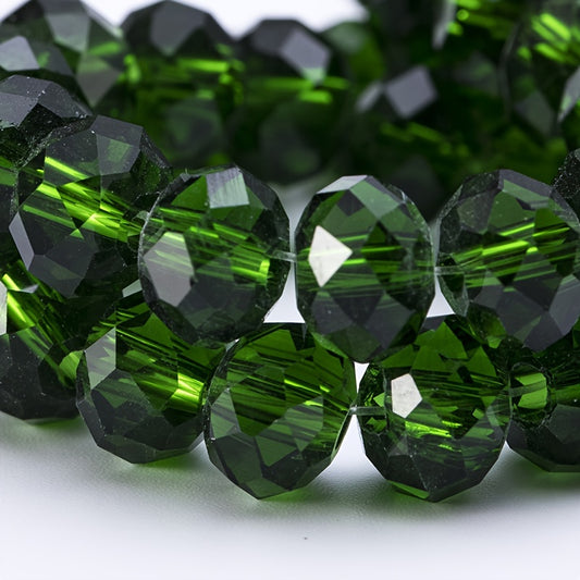 Crystal Glass Faceted Spacer Beads 4 6 8mm DIY Jewelry Making Craft Supplies