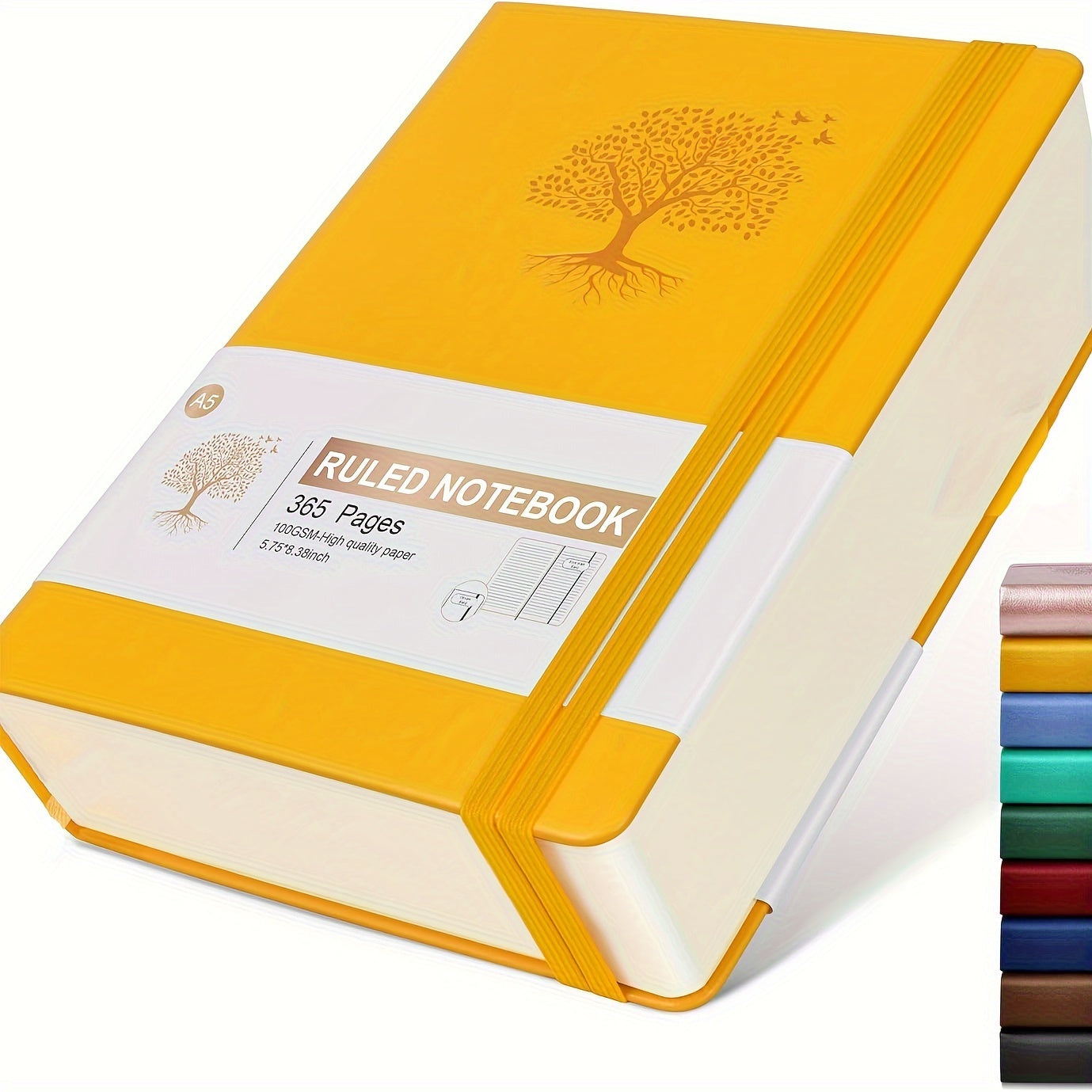 365-Page Journal Notebook Leather Hardcover for Daily Work and Writing