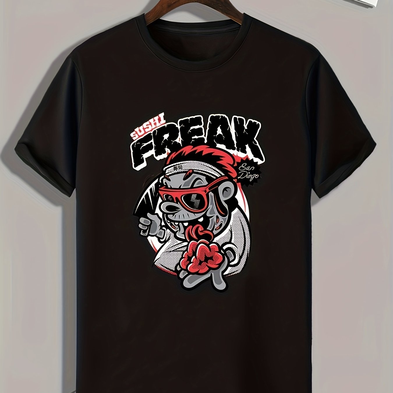 ''FREAK'' Print Men's Graphic T-shirt Casual Comfy Tees For Summer