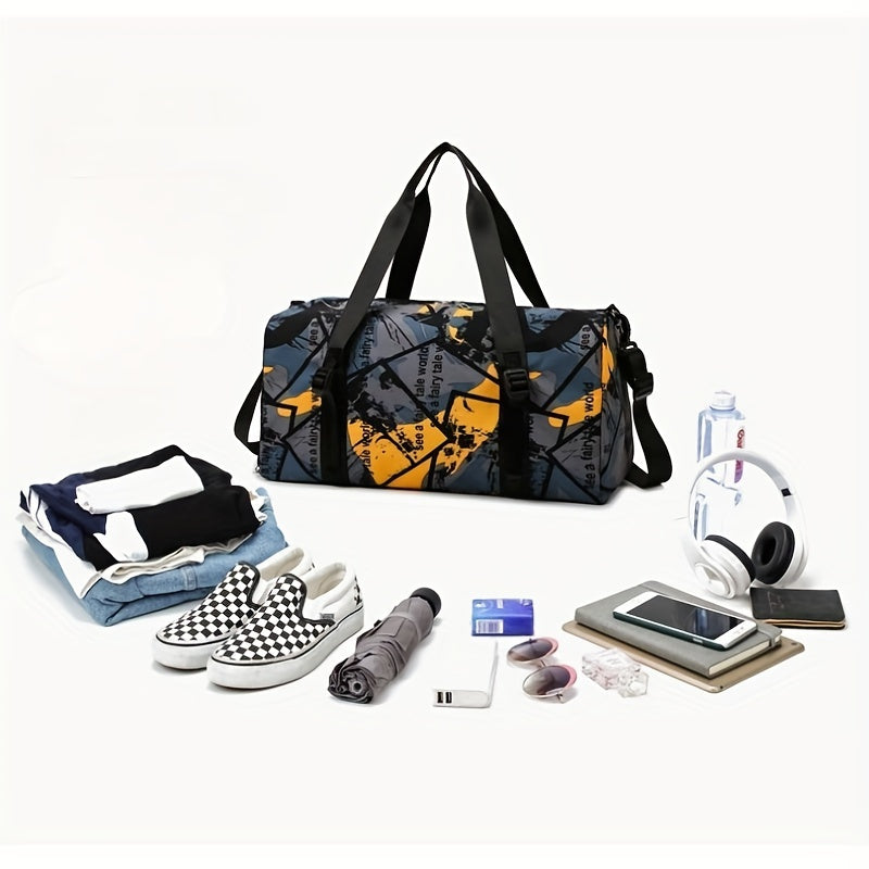 Large Capacity Dry/Wet Bag w/ Shoe Compartment for Travel Fitness